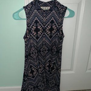 Pink Rose High Neck Mini Dress